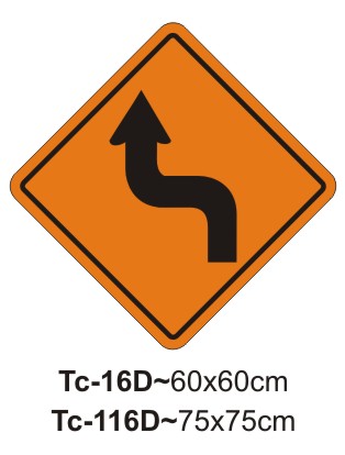 SHARP REVERSE CURVE SIGN