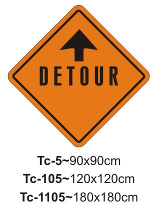 Detour ahead Sign