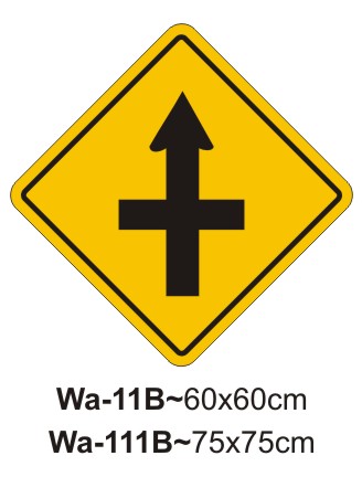 Intersection ahead sign