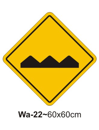 Bump or rough road ahead sign